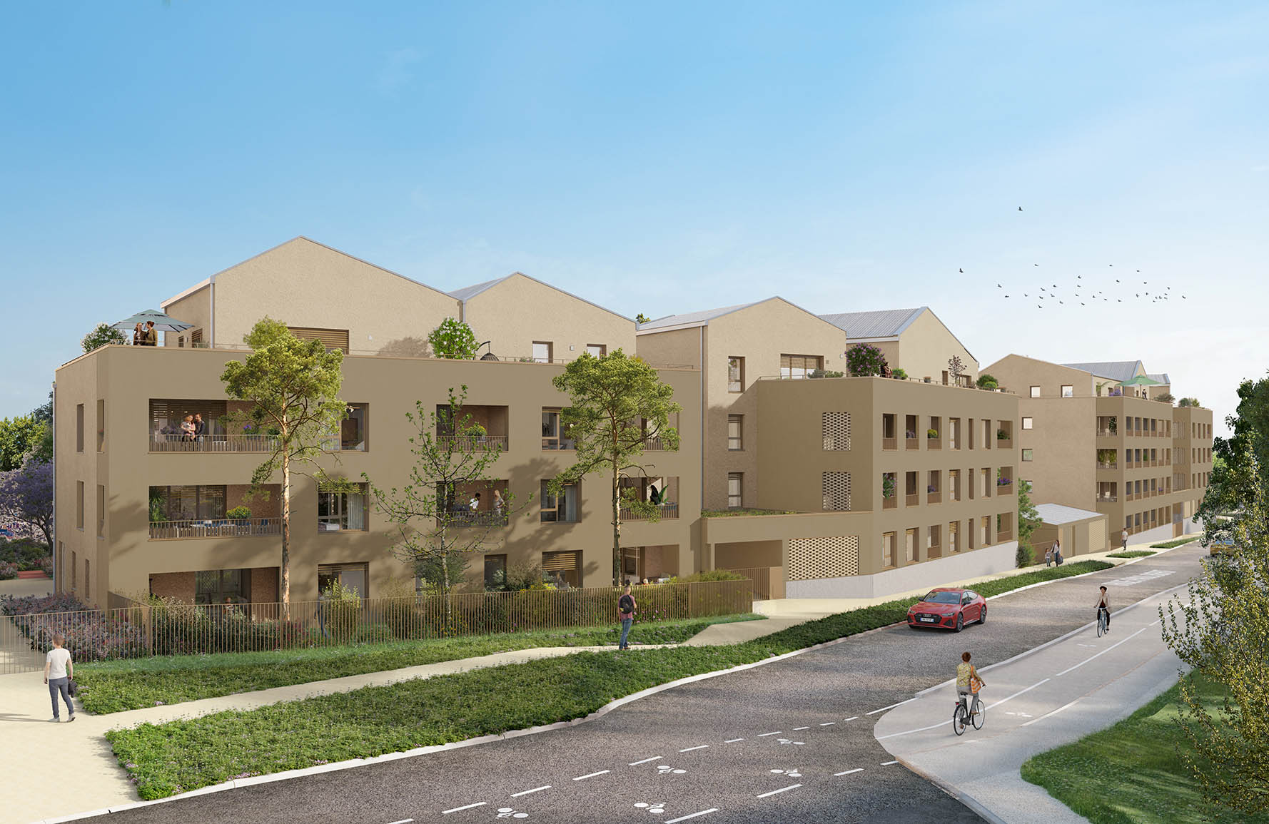 L'orée du parc - Vue depuis la rue Paul Bert